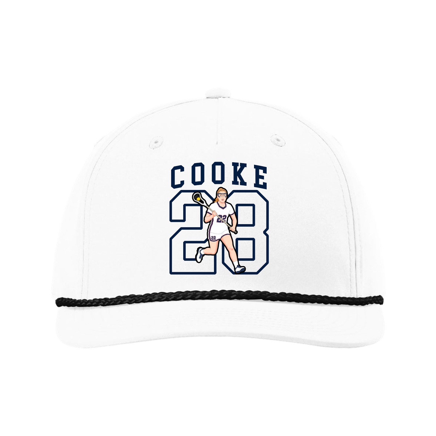 Five-Panel Classic Rope Cap — Shirsey in White
