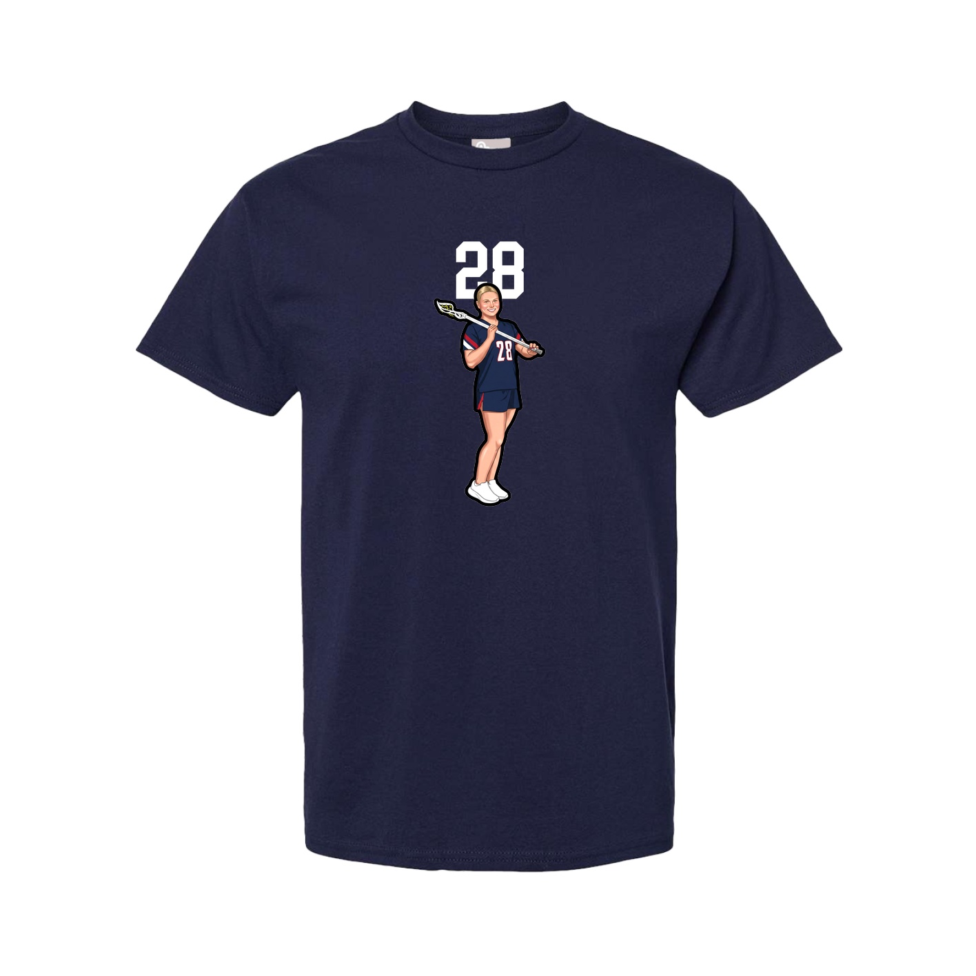 Youth Tee — Number Top in Navy