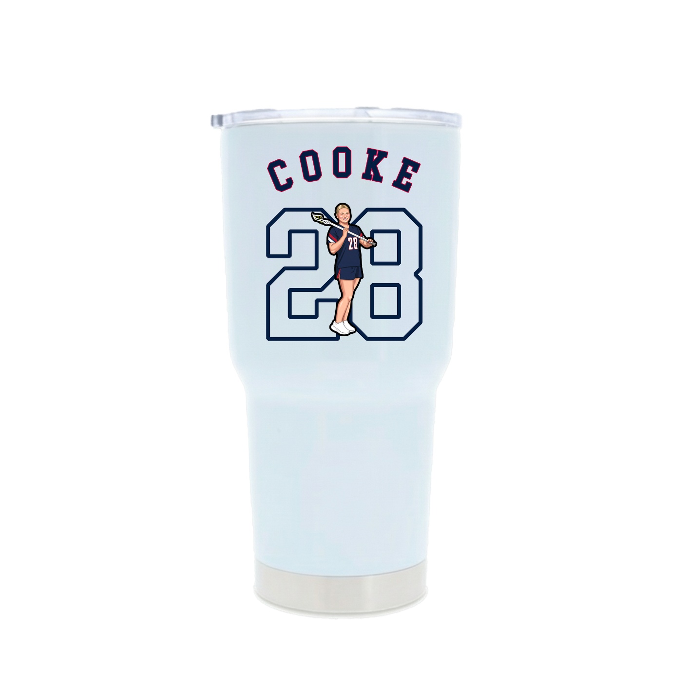 30oz Stainless Steel Tumbler — Shirsey Arch in White
