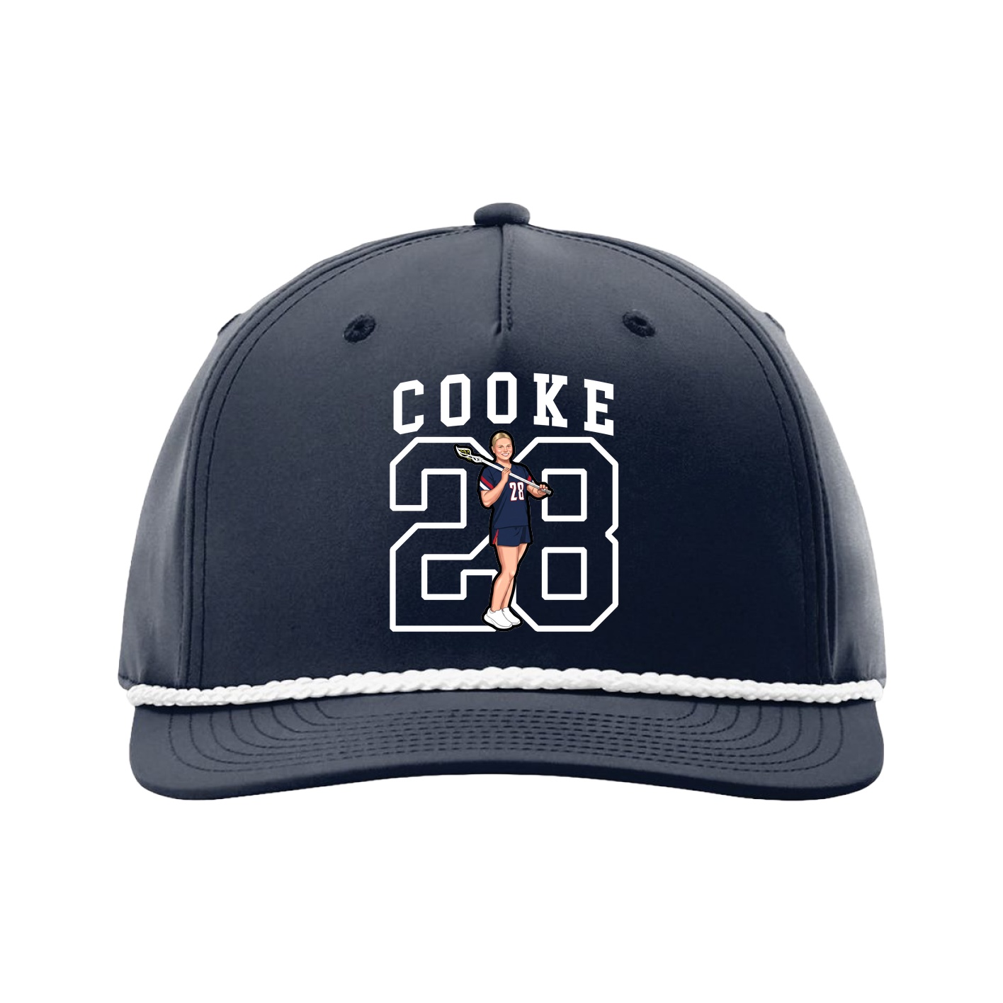Five-Panel Classic Rope Cap — Shirsey in Navy