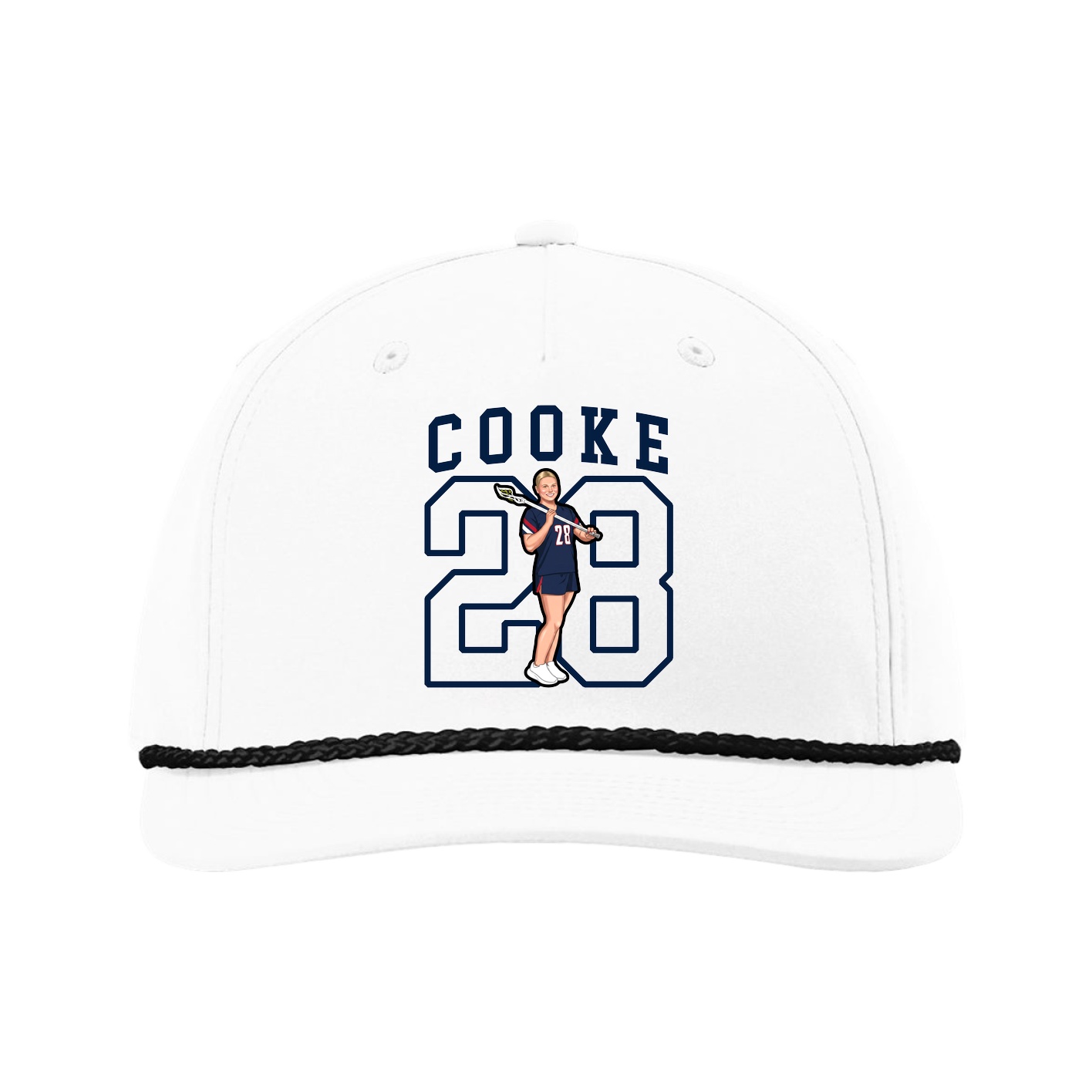 Five-Panel Classic Rope Cap — Shirsey in White
