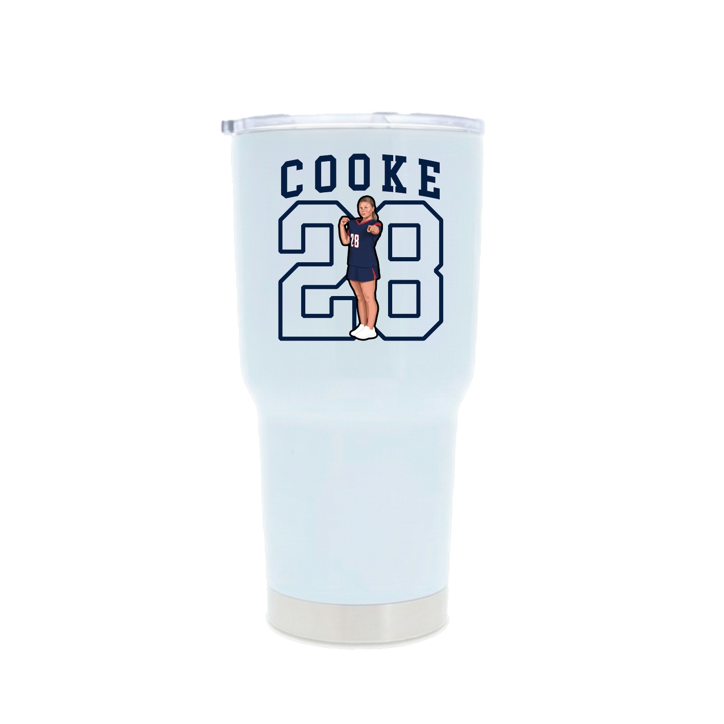 30oz Stainless Steel Tumbler — Shirsey in White