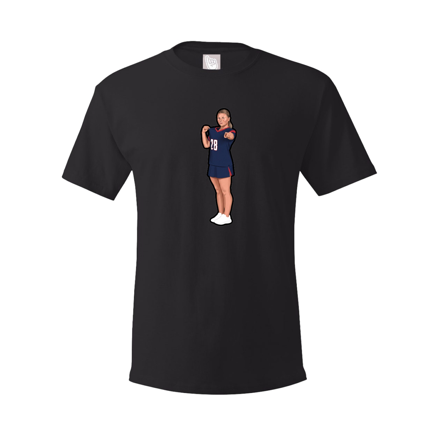 Youth Tee — Name Vertical in Black