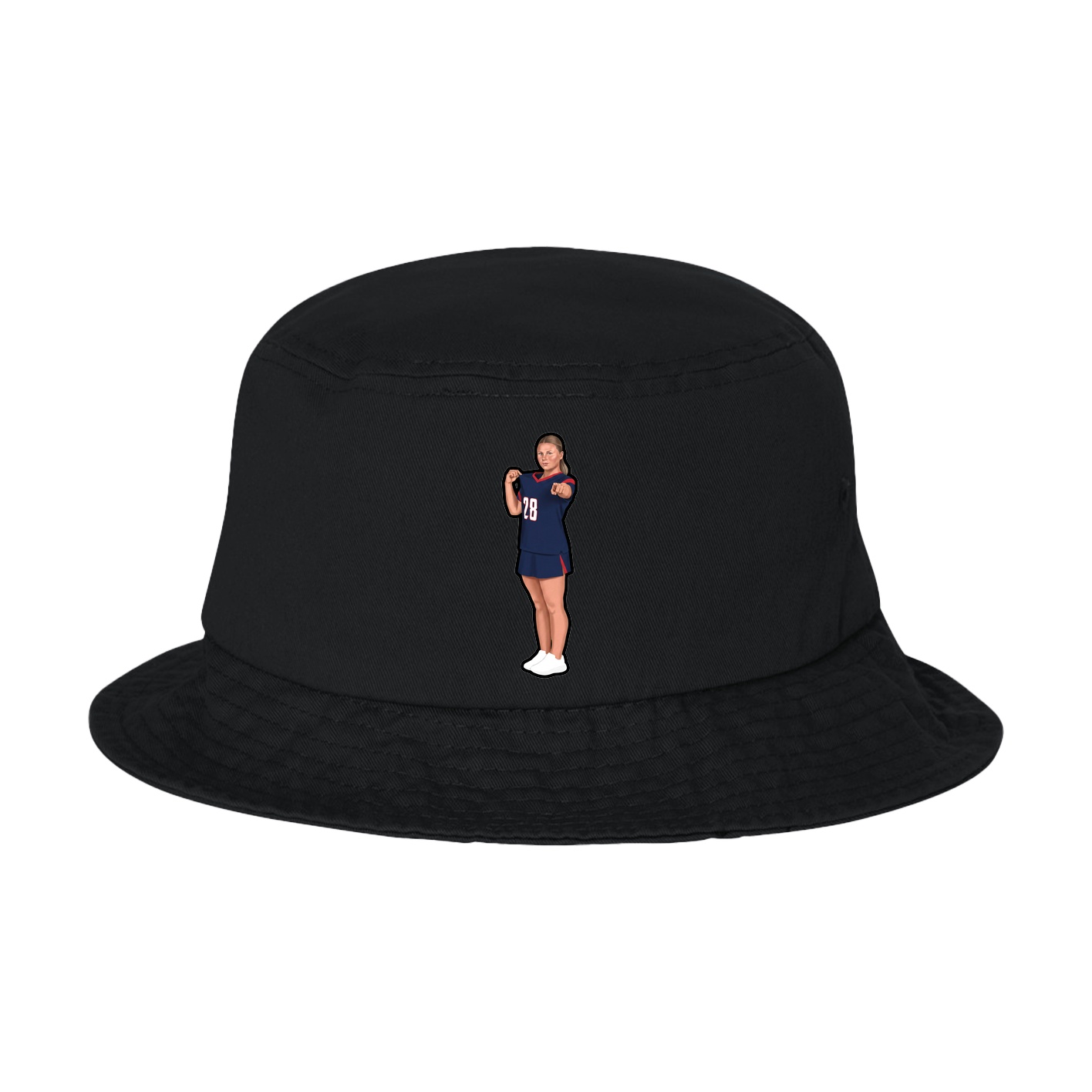 Bucket Cap — Name Vertical in Black