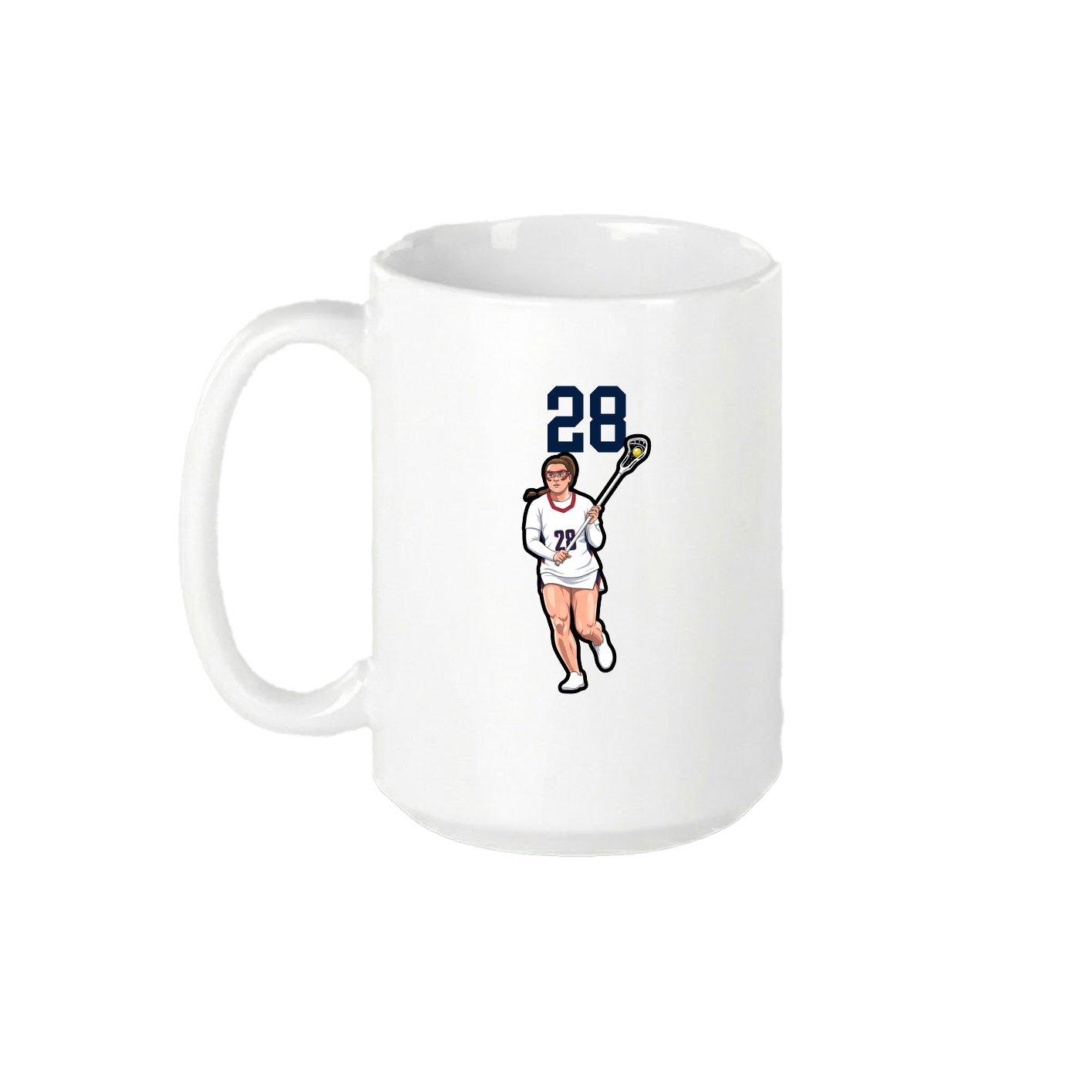15oz Coffee Mug — Number Top in White