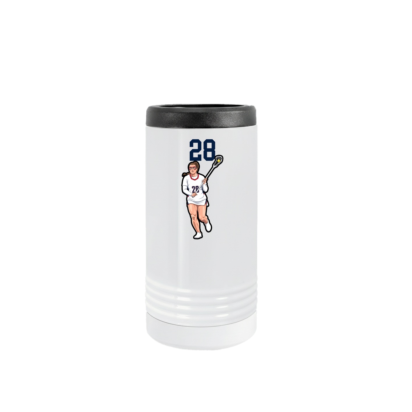 Slim Beverage Holder — Number Top in White