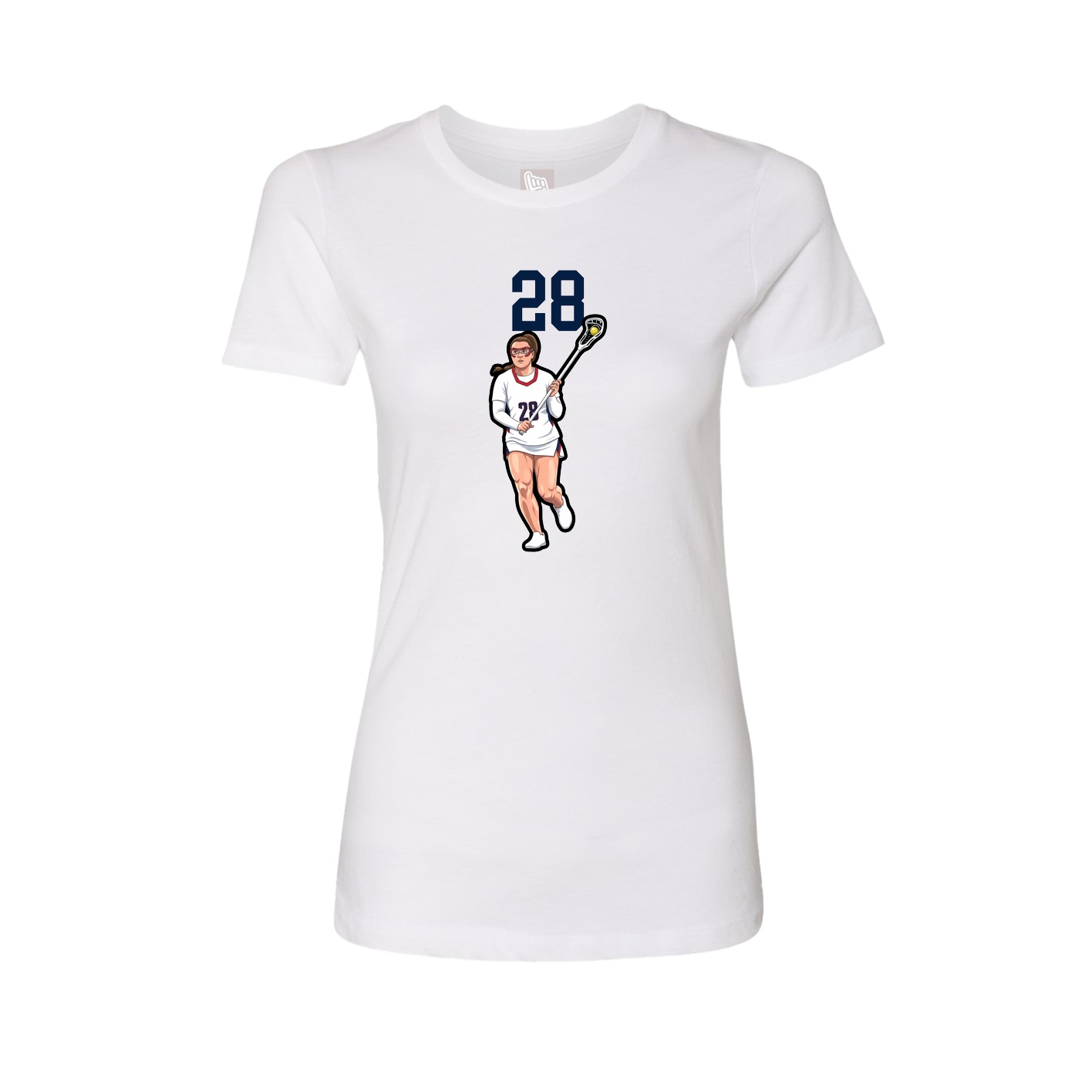 Womens Tee — Number Top in White