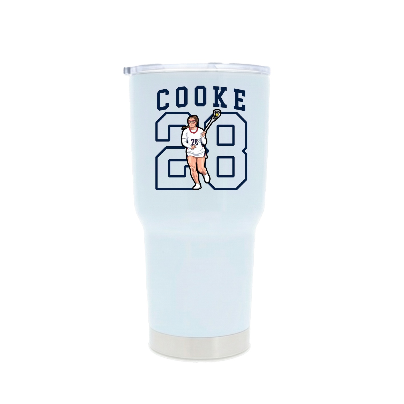 30oz Stainless Steel Tumbler — Shirsey in White