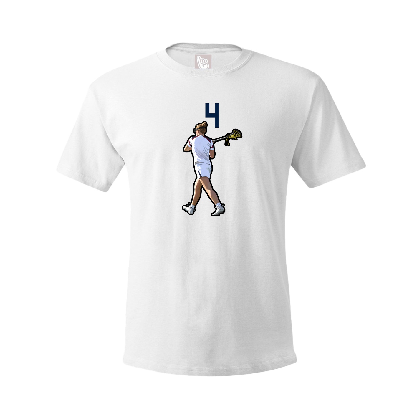 Youth Tee — Number Top in White