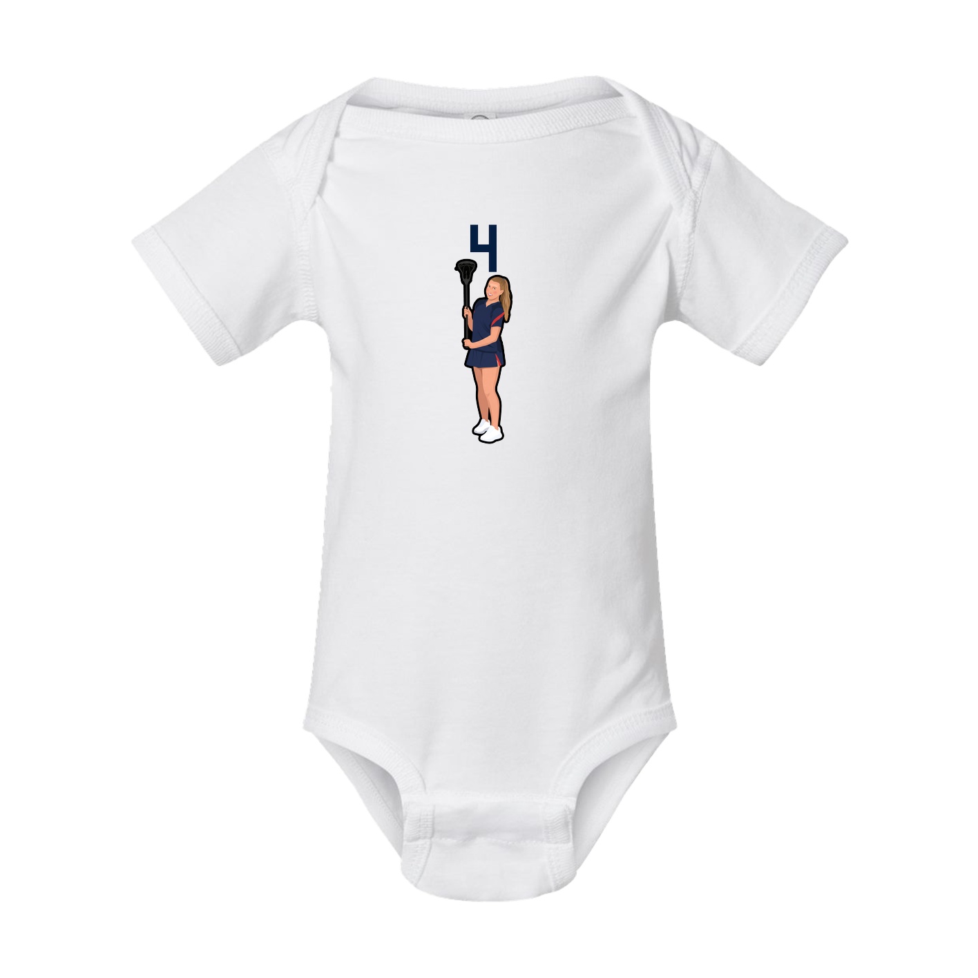 Baby Onesie — Number Top in White