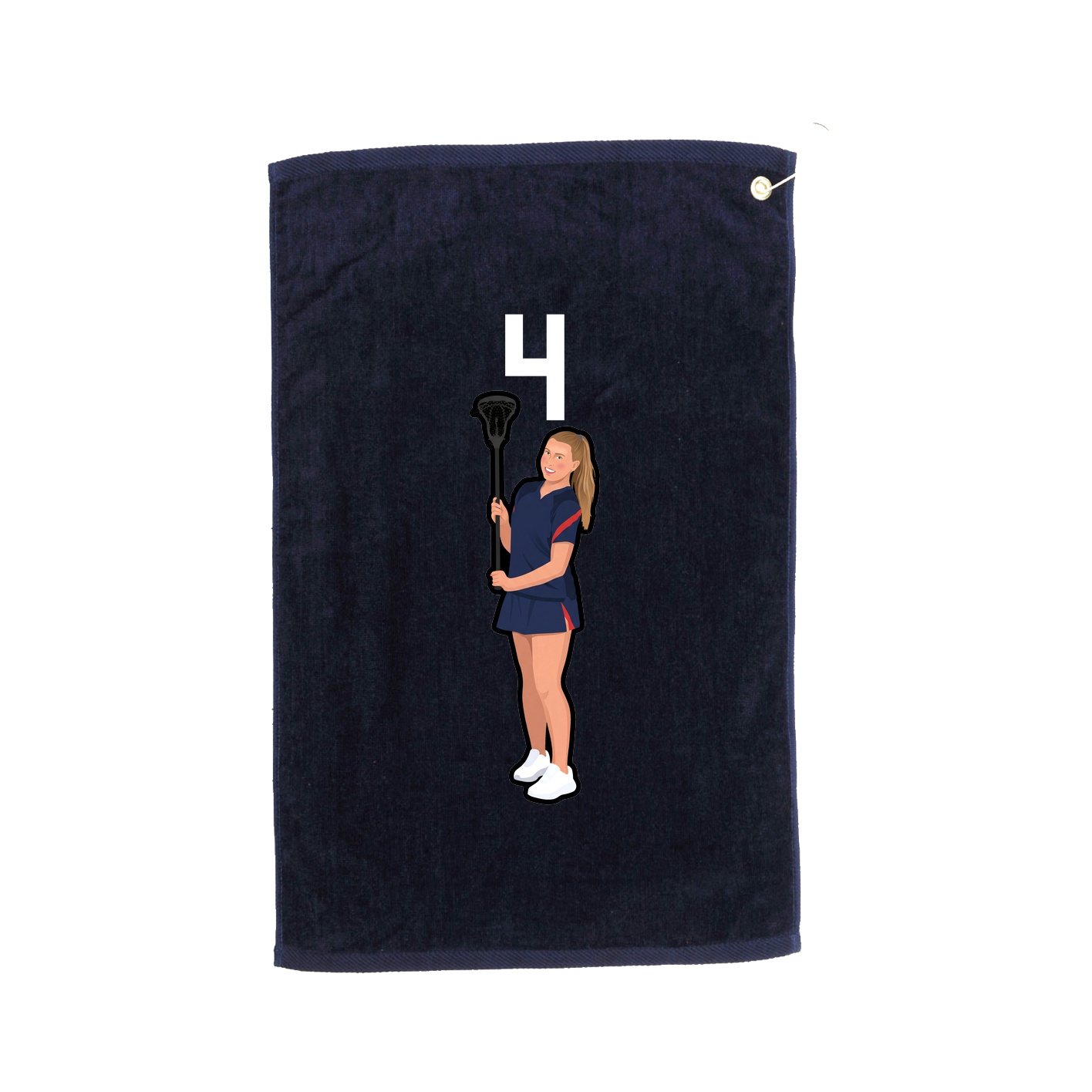 Golf Towel — Number Top in Navy