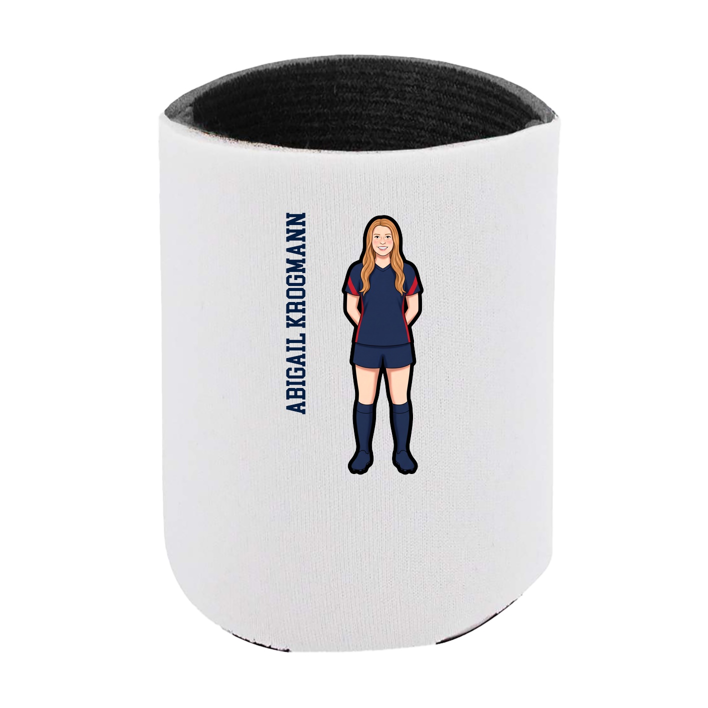 Can Holder — Name Vertical in White