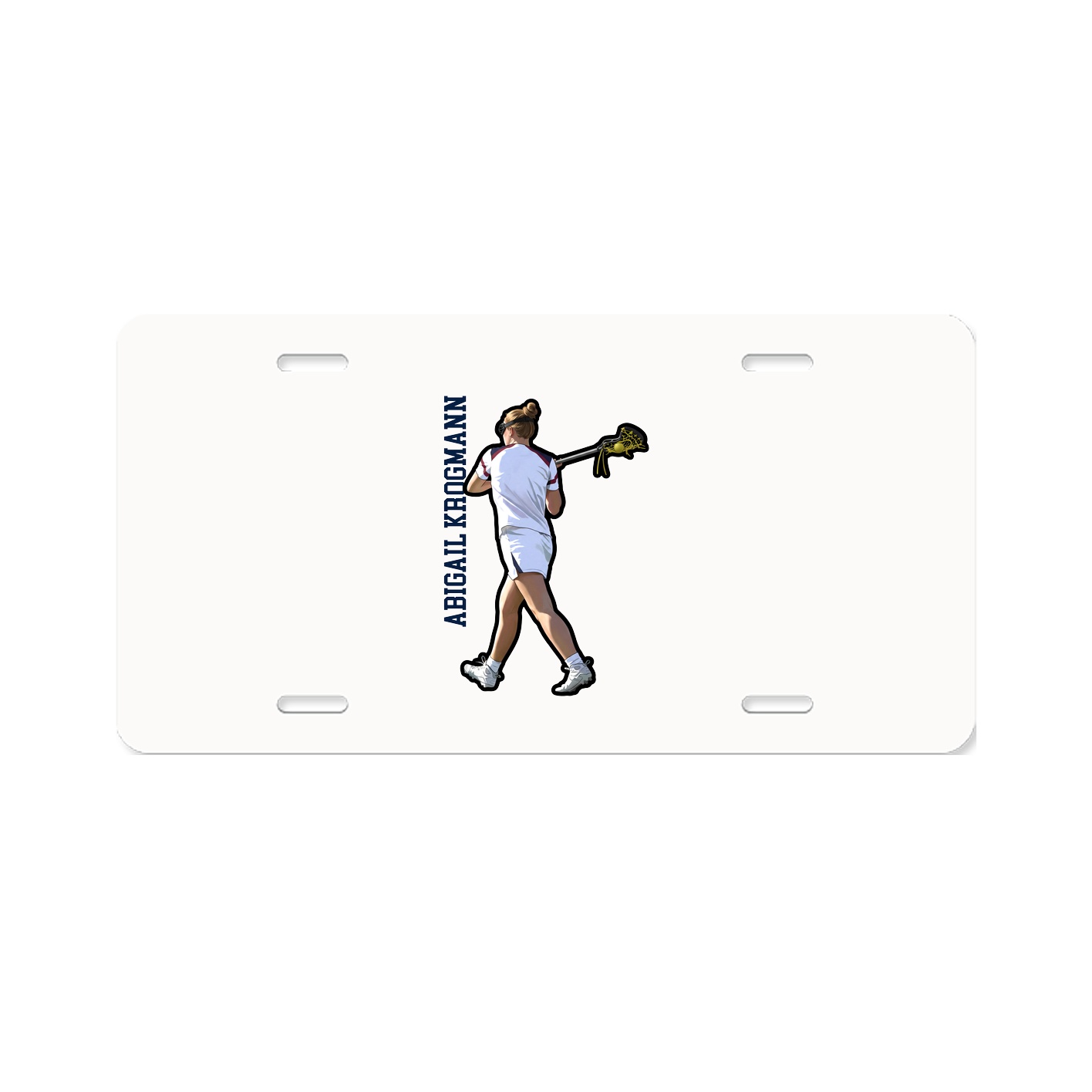 License Plate — Name Vertical in Classic