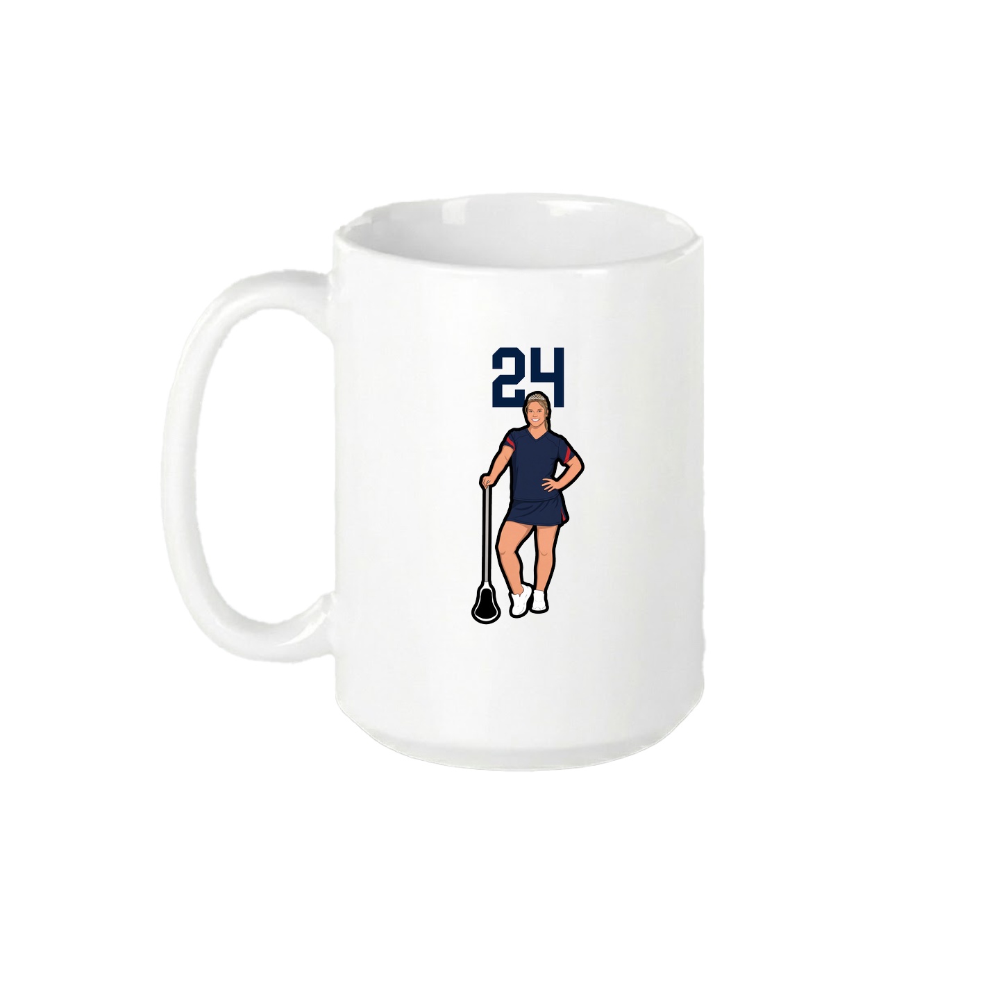 15oz Coffee Mug — Number Top in White