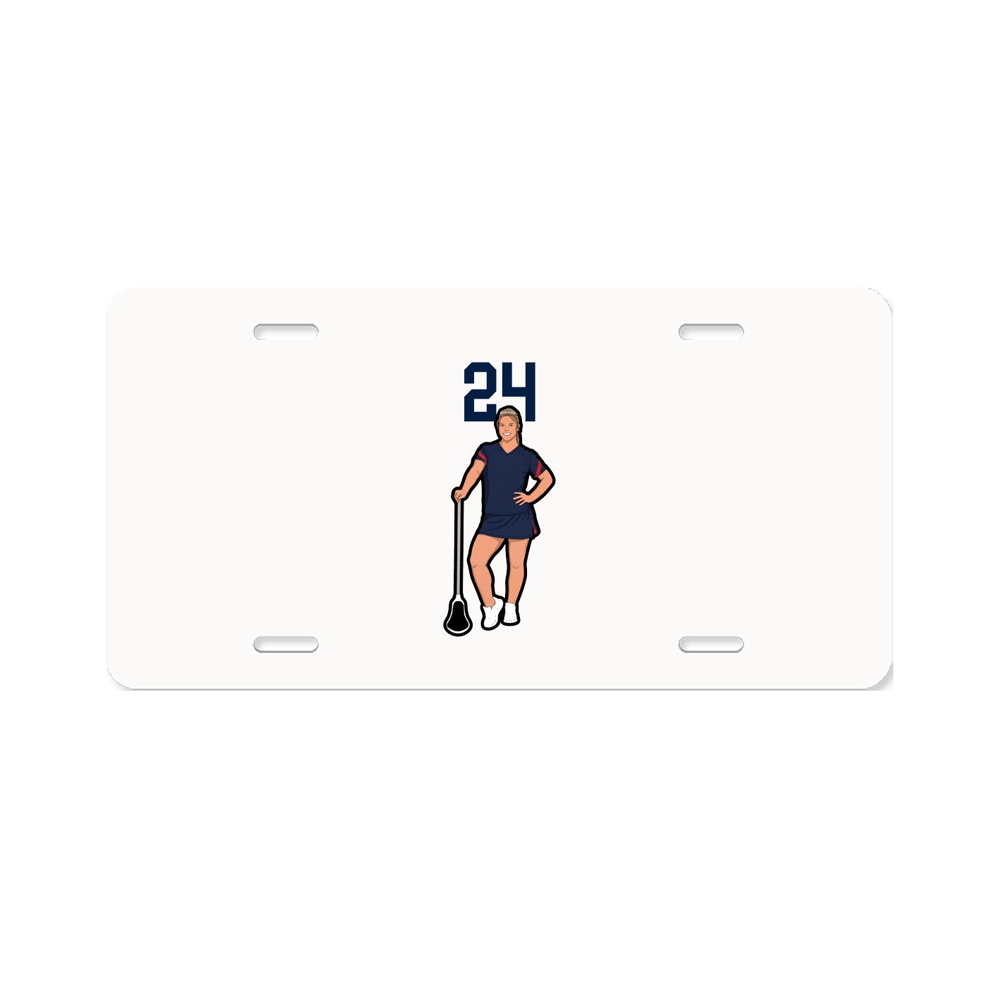 License Plate — Number Top in Classic