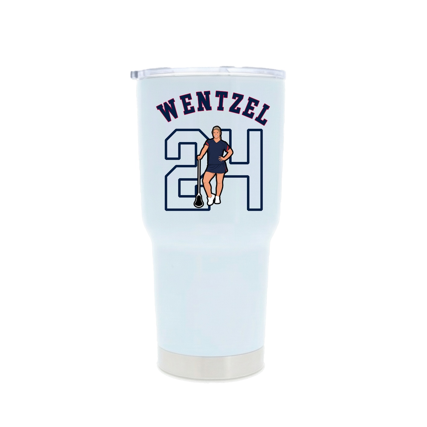 30oz Stainless Steel Tumbler — Shirsey Arch in White