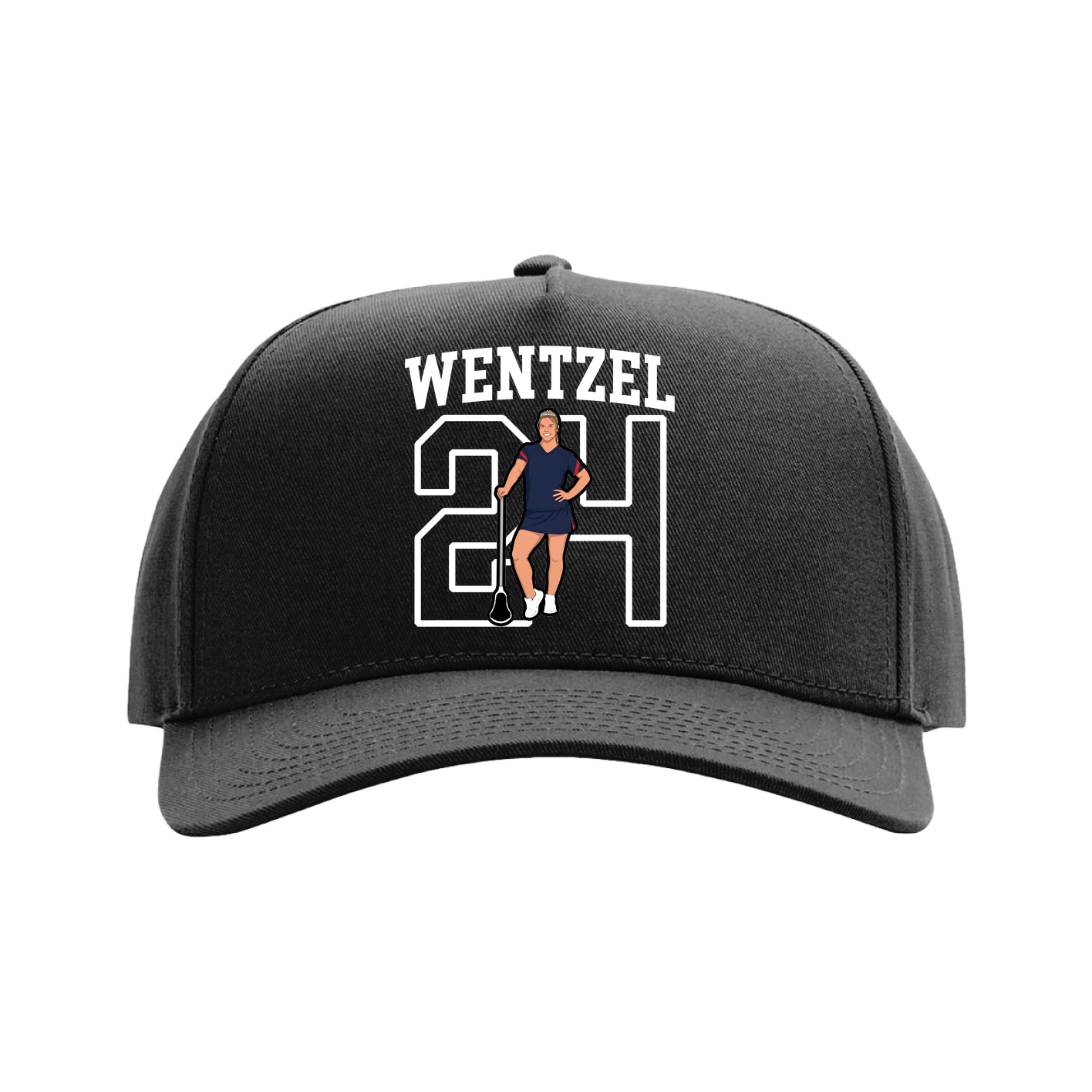Full Fabric Five-Panel Champ Cap — Shirsey in Black