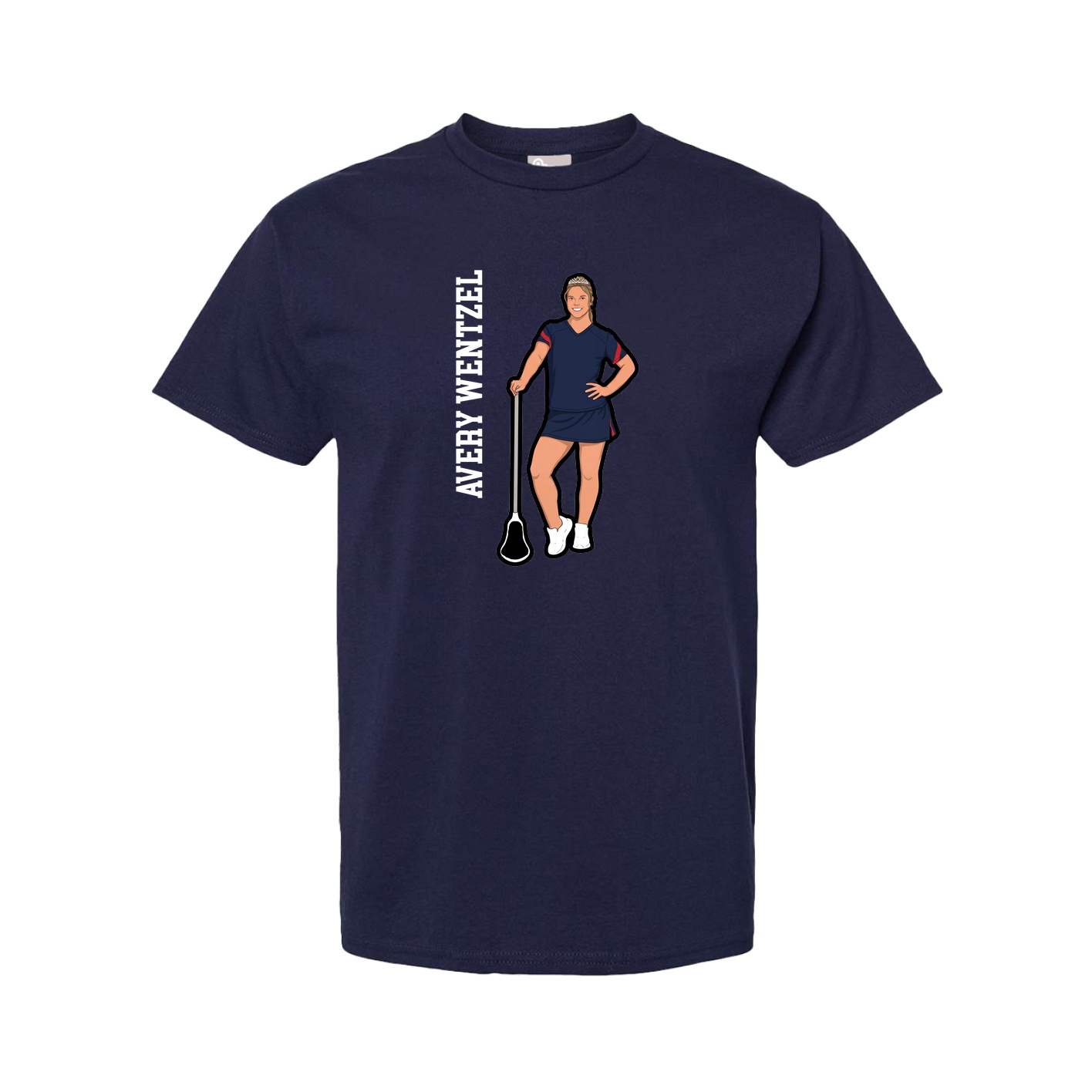 Youth Tee — Name Vertical in Navy