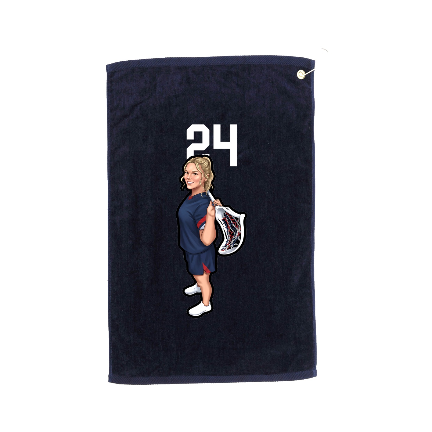 Golf Towel — Number Top in Navy
