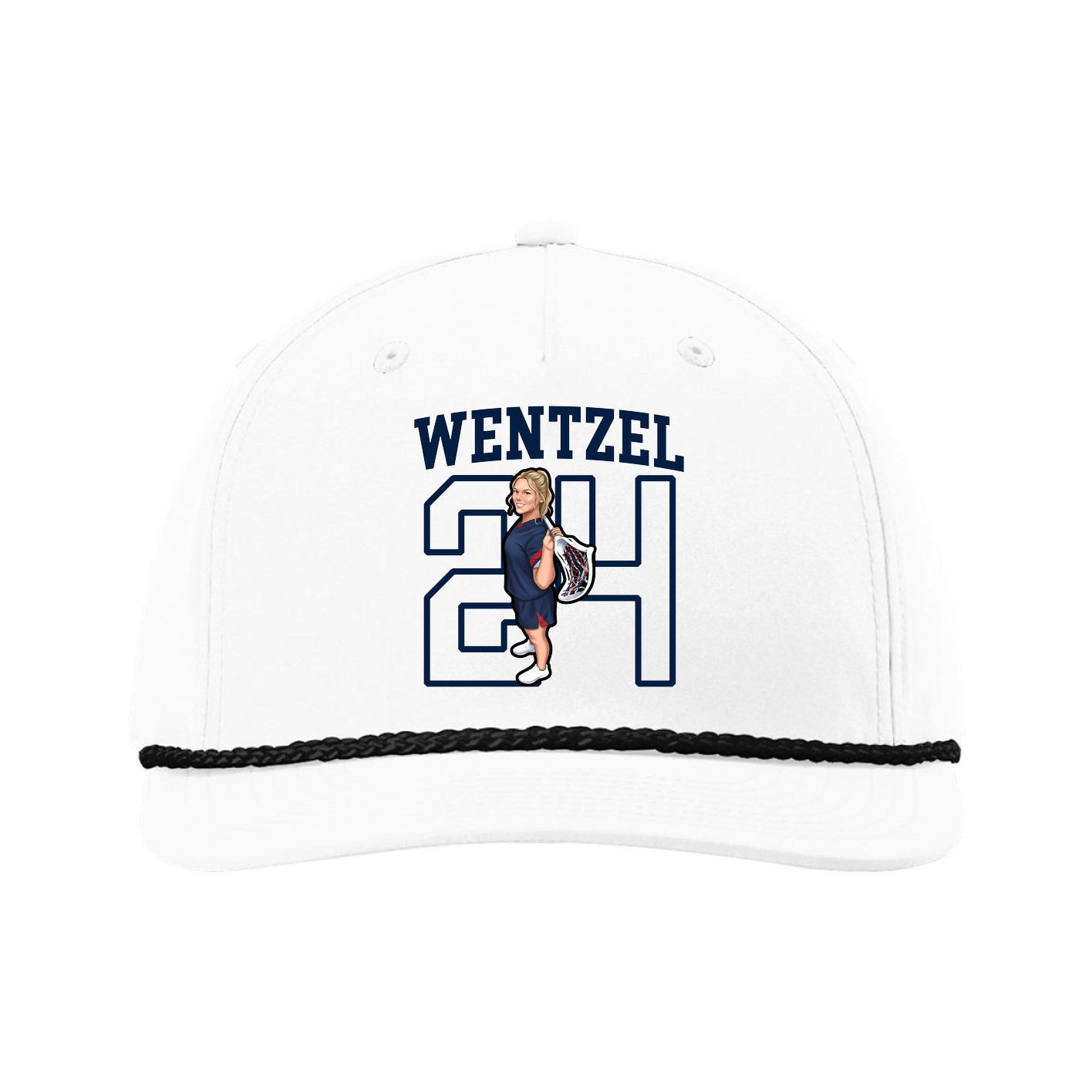 Five-Panel Classic Rope Cap — Shirsey in White