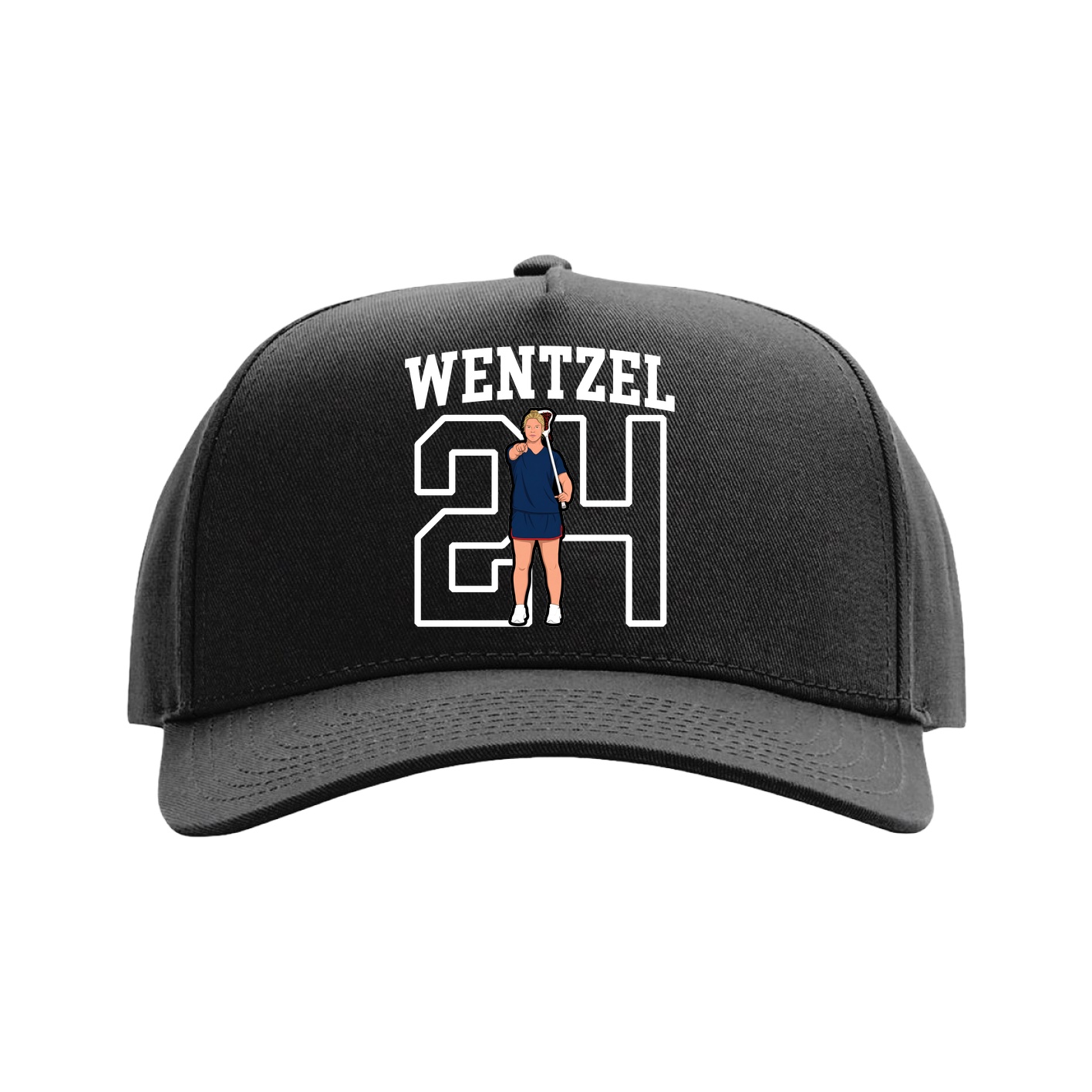 Full Fabric Five-Panel Champ Cap — Shirsey in Black