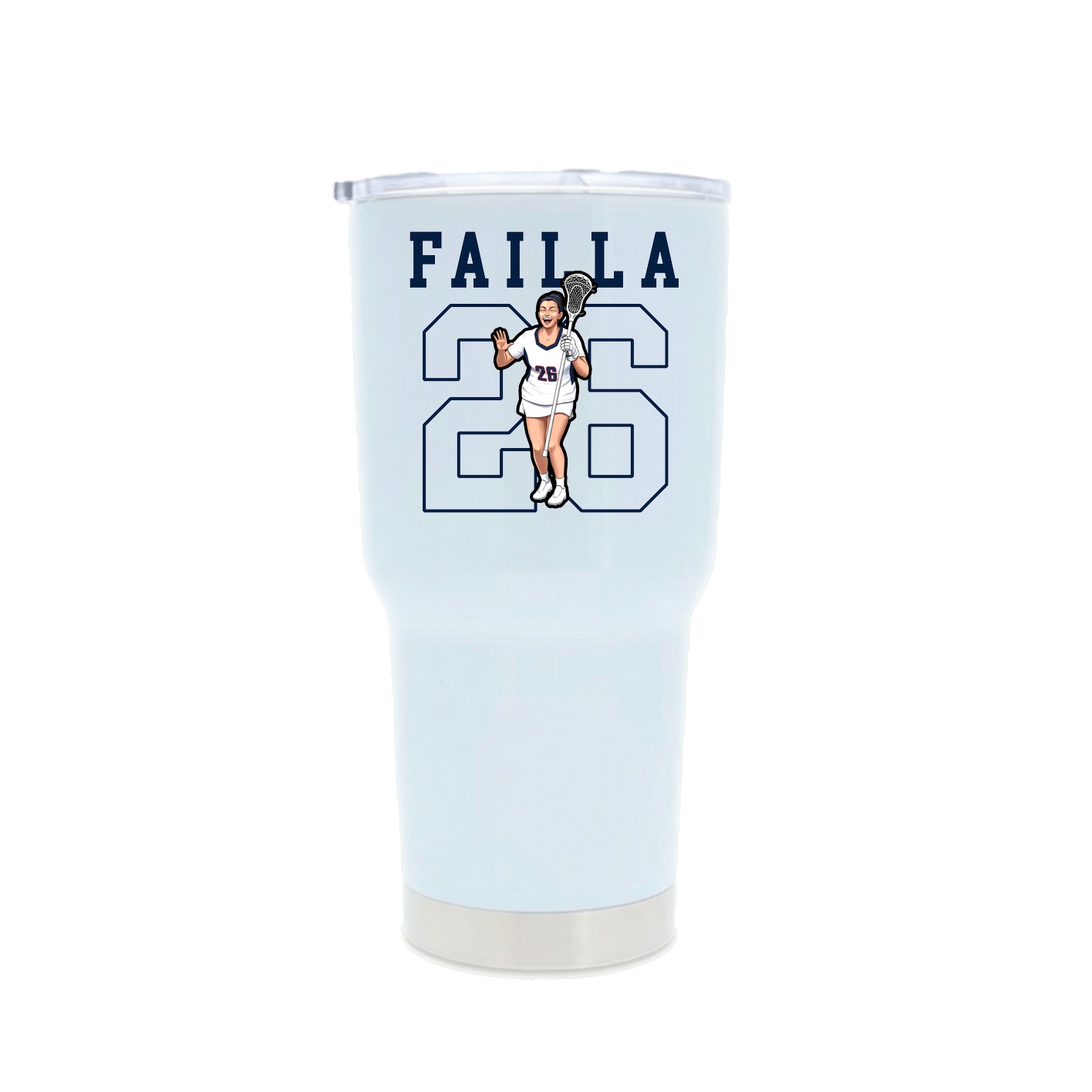 30oz Stainless Steel Tumbler — Shirsey in White