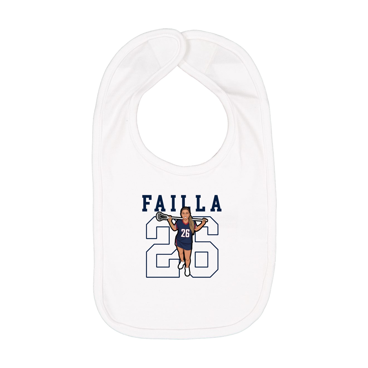Infant Bib — Shirsey in White