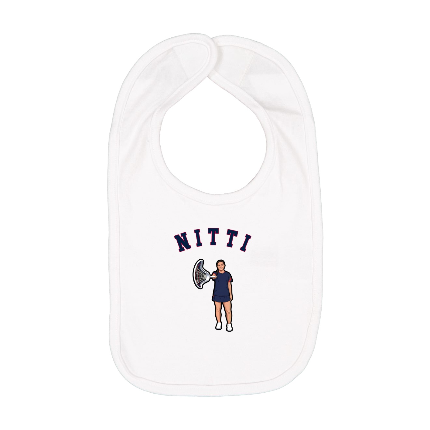 Infant Bib — Shirsey Arch in White