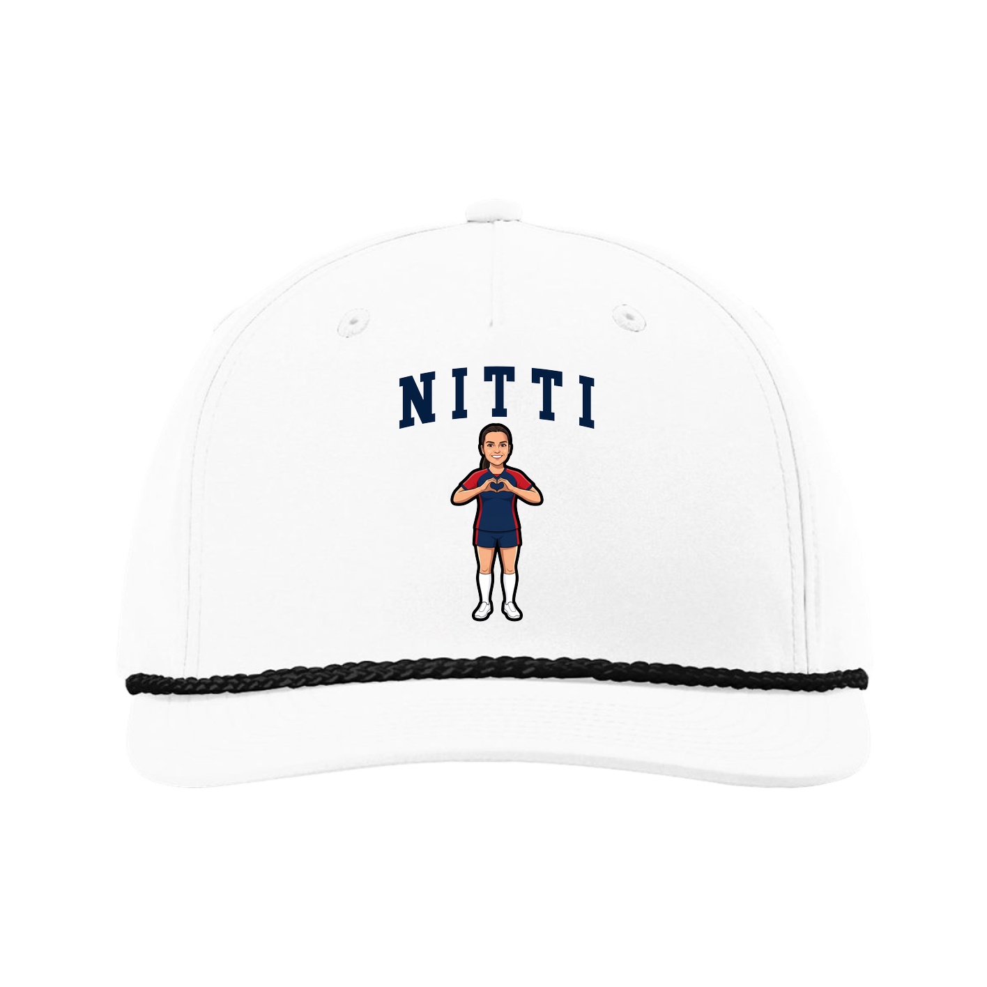 Five-Panel Classic Rope Cap — Shirsey in White