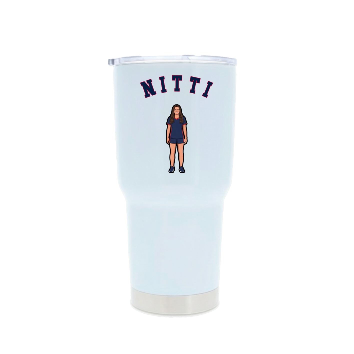 30oz Stainless Steel Tumbler — Shirsey Arch in White