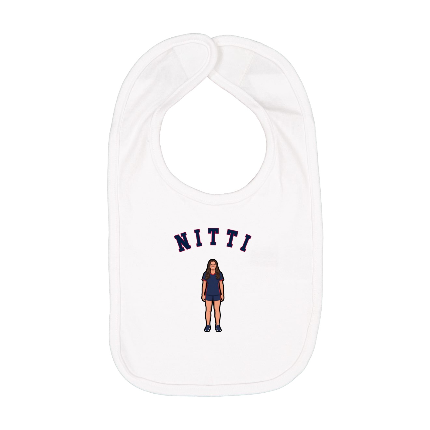 Infant Bib — Shirsey Arch in White
