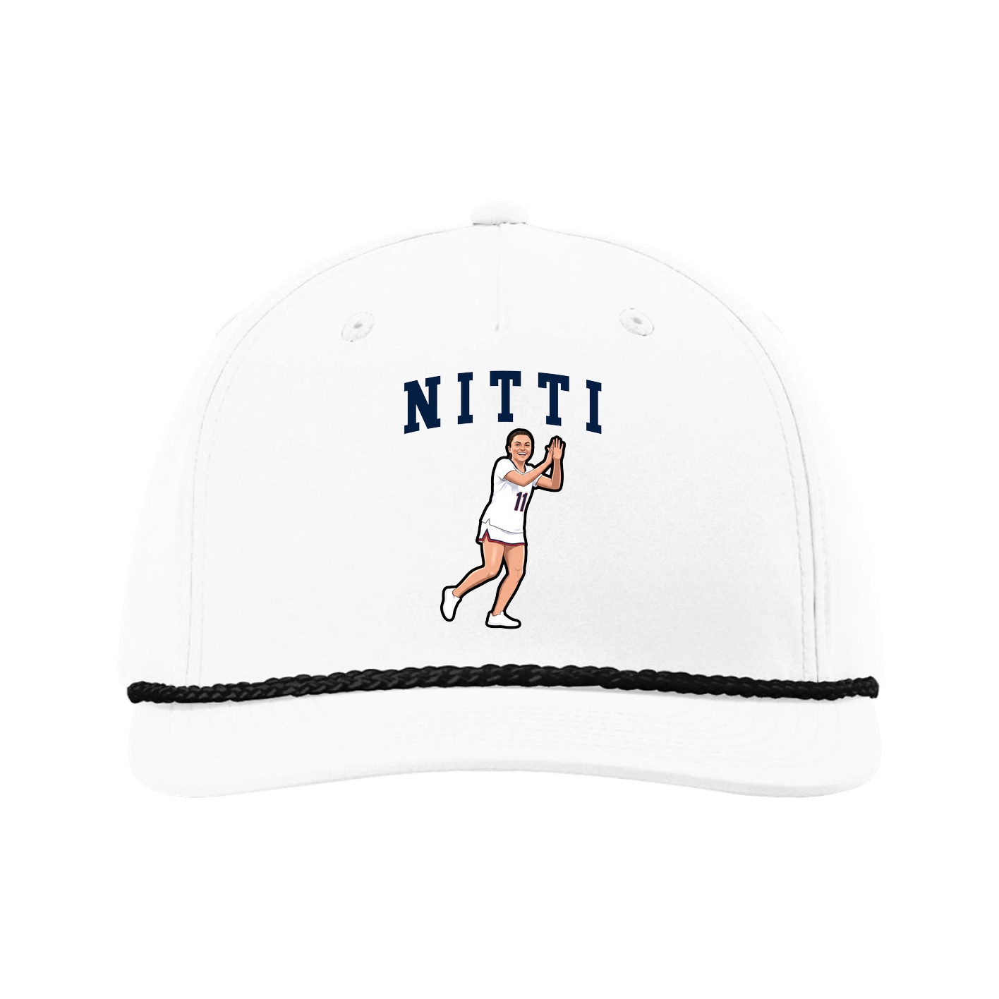 Five-Panel Classic Rope Cap — Shirsey in White