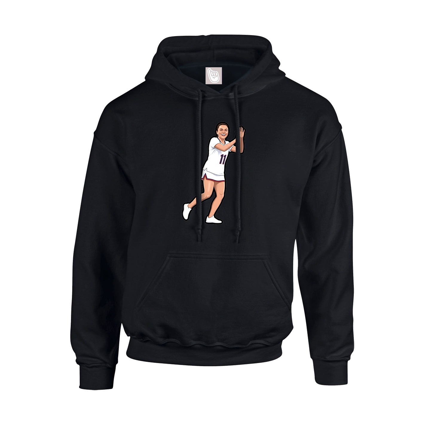 Hoodie — Name Vertical in Black