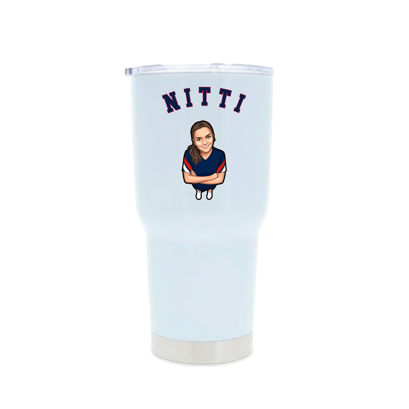 30oz Stainless Steel Tumbler — Shirsey Arch in White