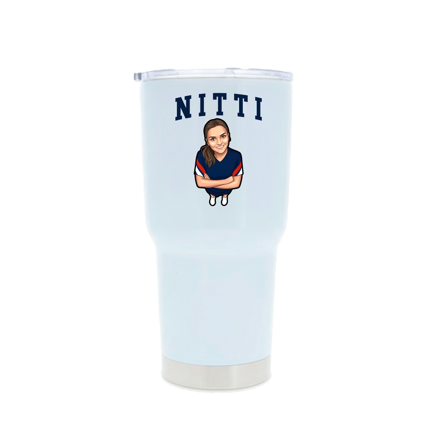 30oz Stainless Steel Tumbler — Shirsey in White