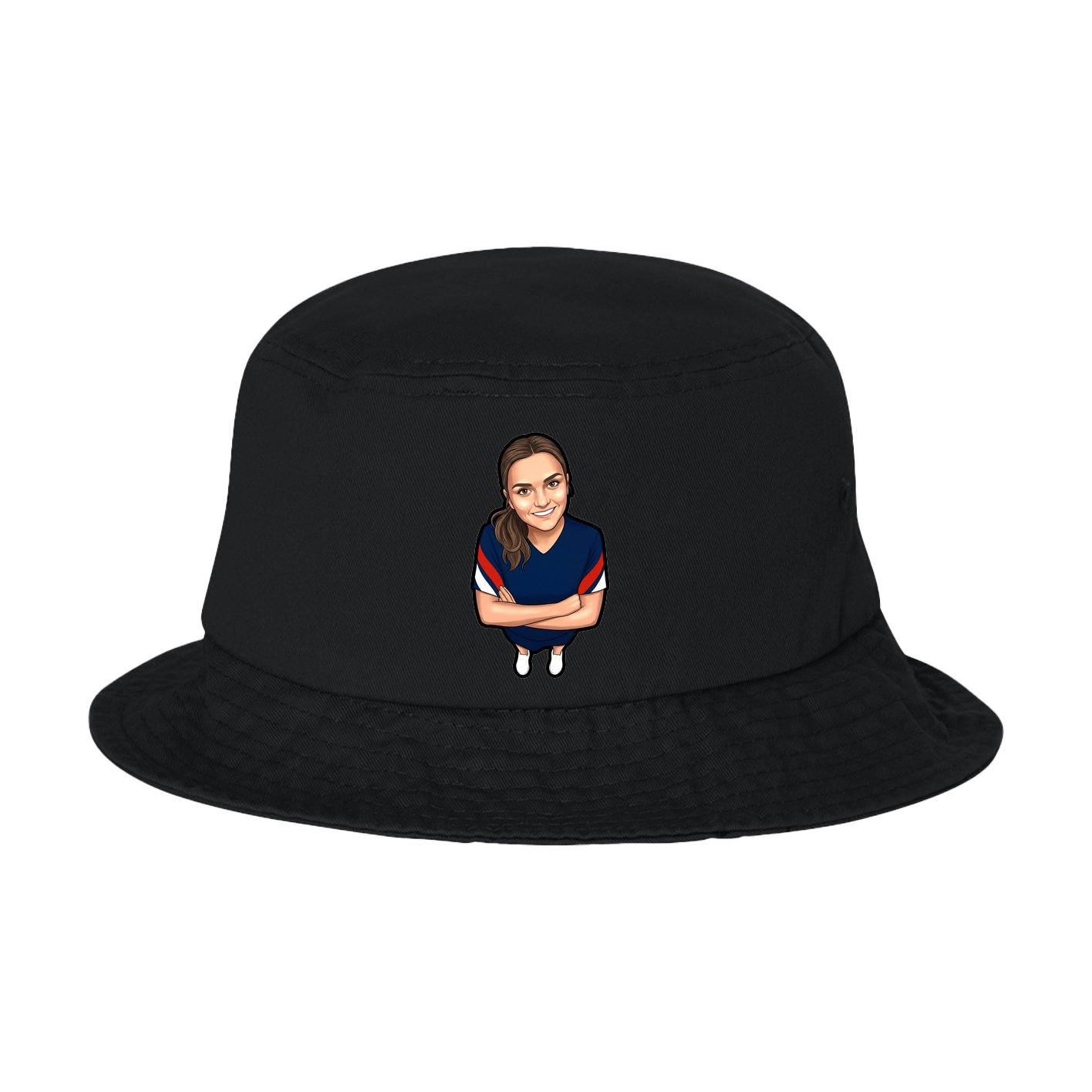 Bucket Cap — Name Vertical in Black