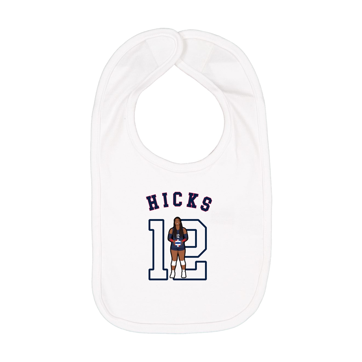 Infant Bib — Shirsey Arch in White