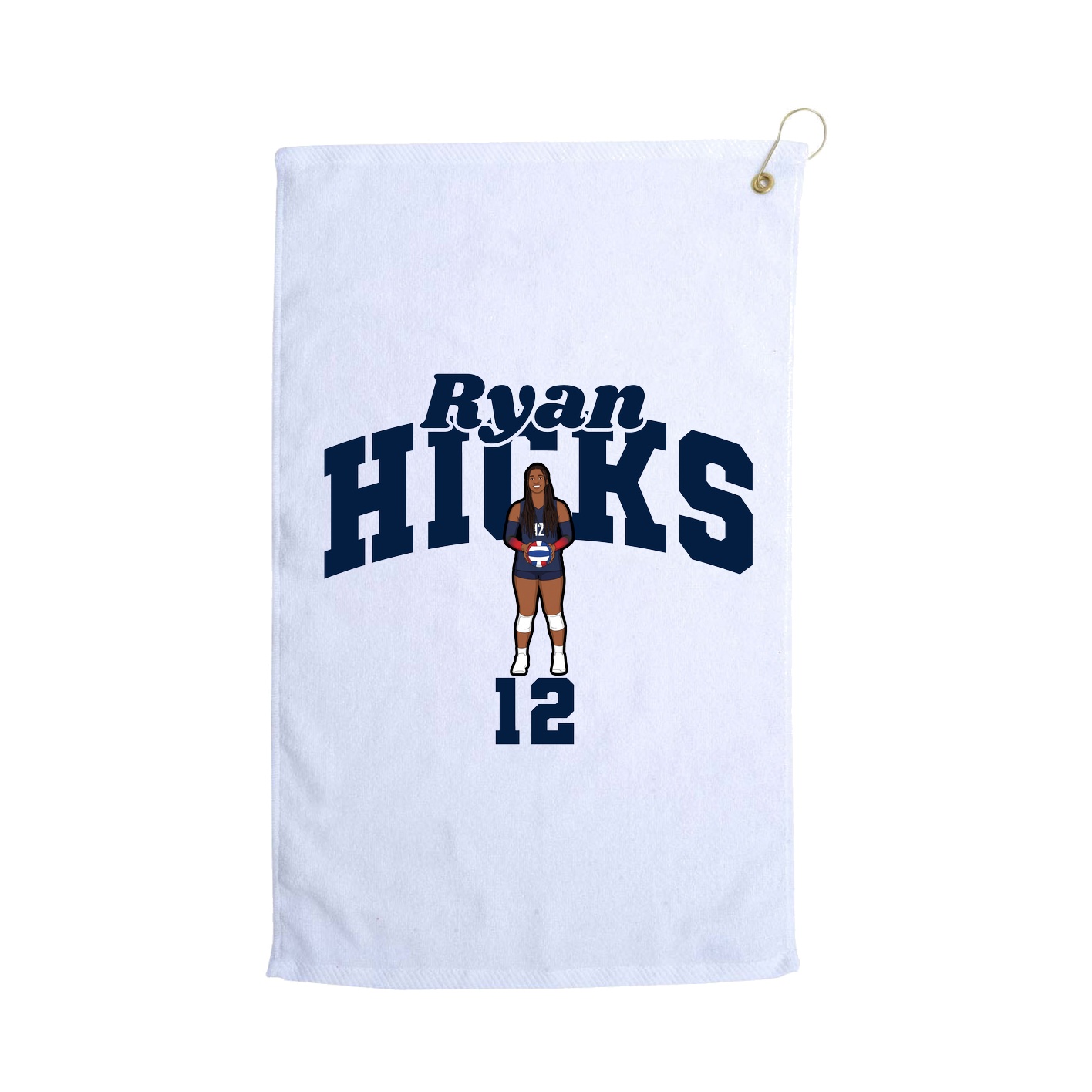 Golf Towel — Signature Arch in White