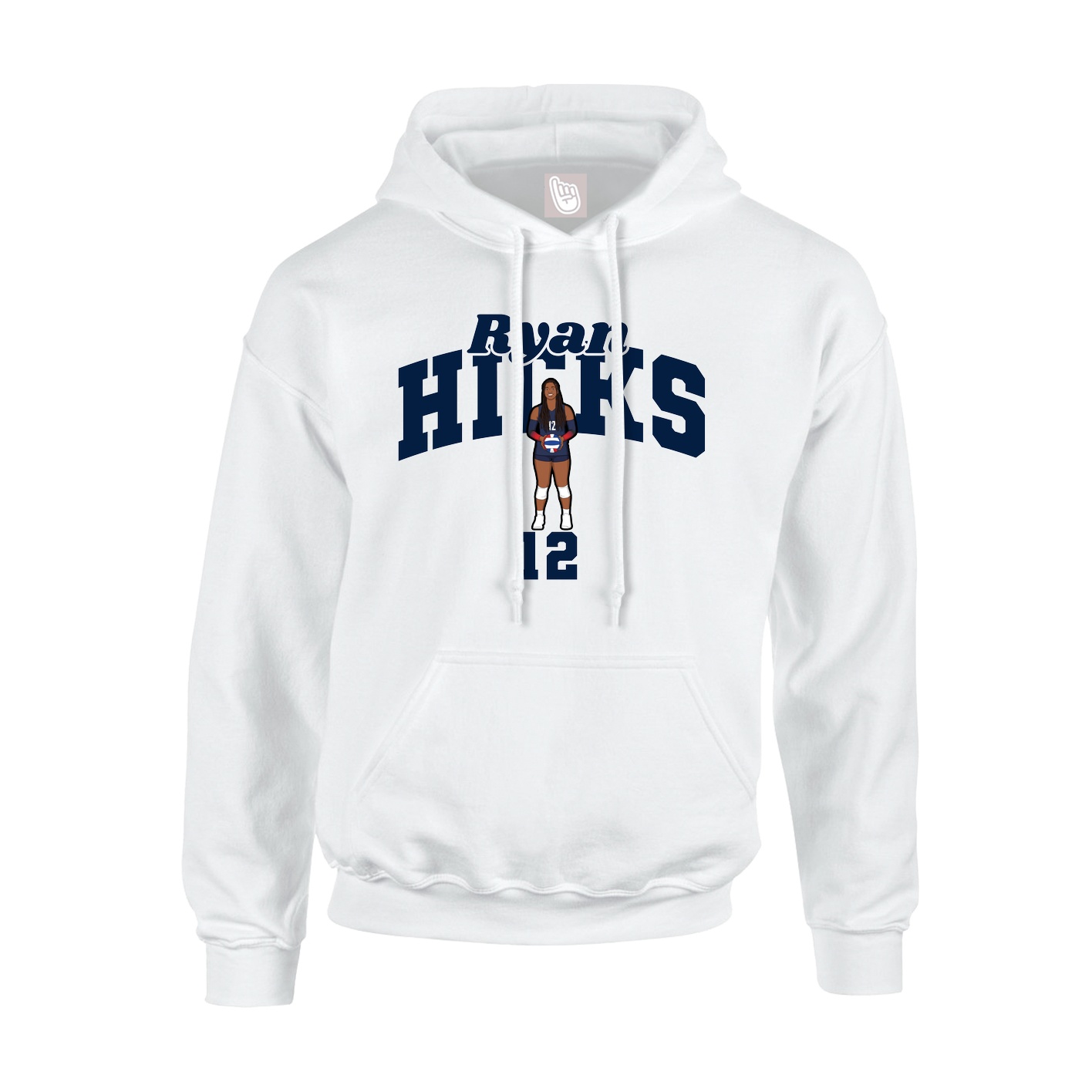Youth Hoodie — Signature Arch in White
