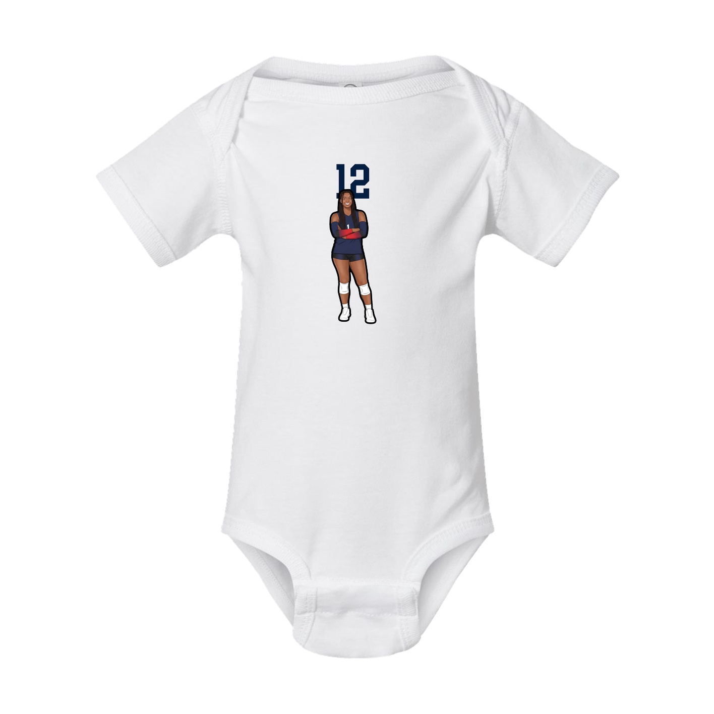 Baby Onesie — Number Top in White
