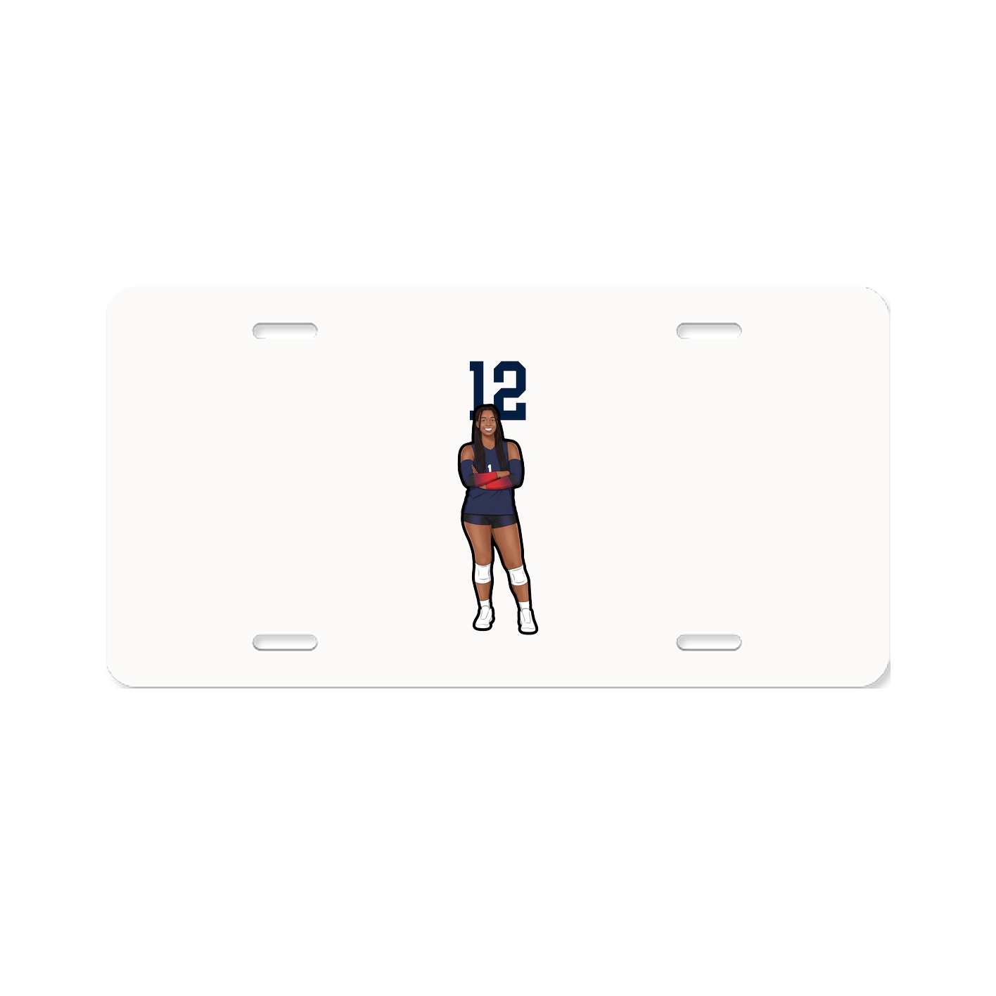 License Plate — Number Top in Classic