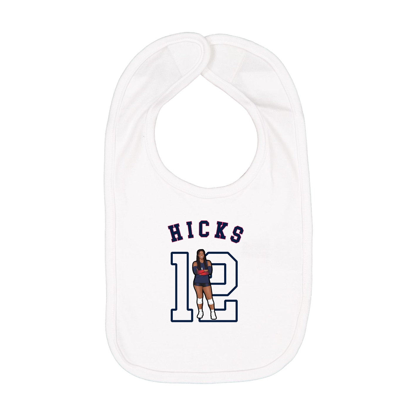 Infant Bib — Shirsey Arch in White