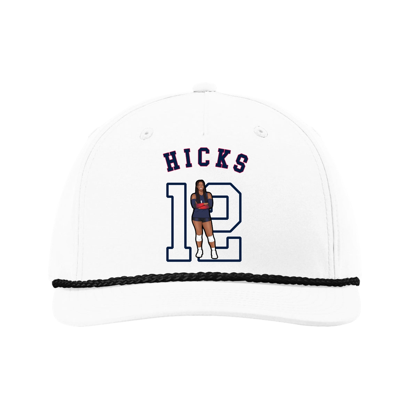 Five-Panel Classic Rope Cap — Shirsey Arch in White