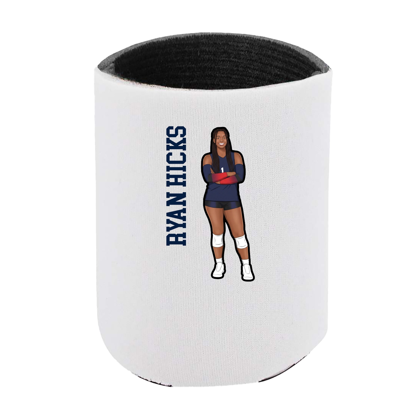 Can Holder — Name Vertical in White