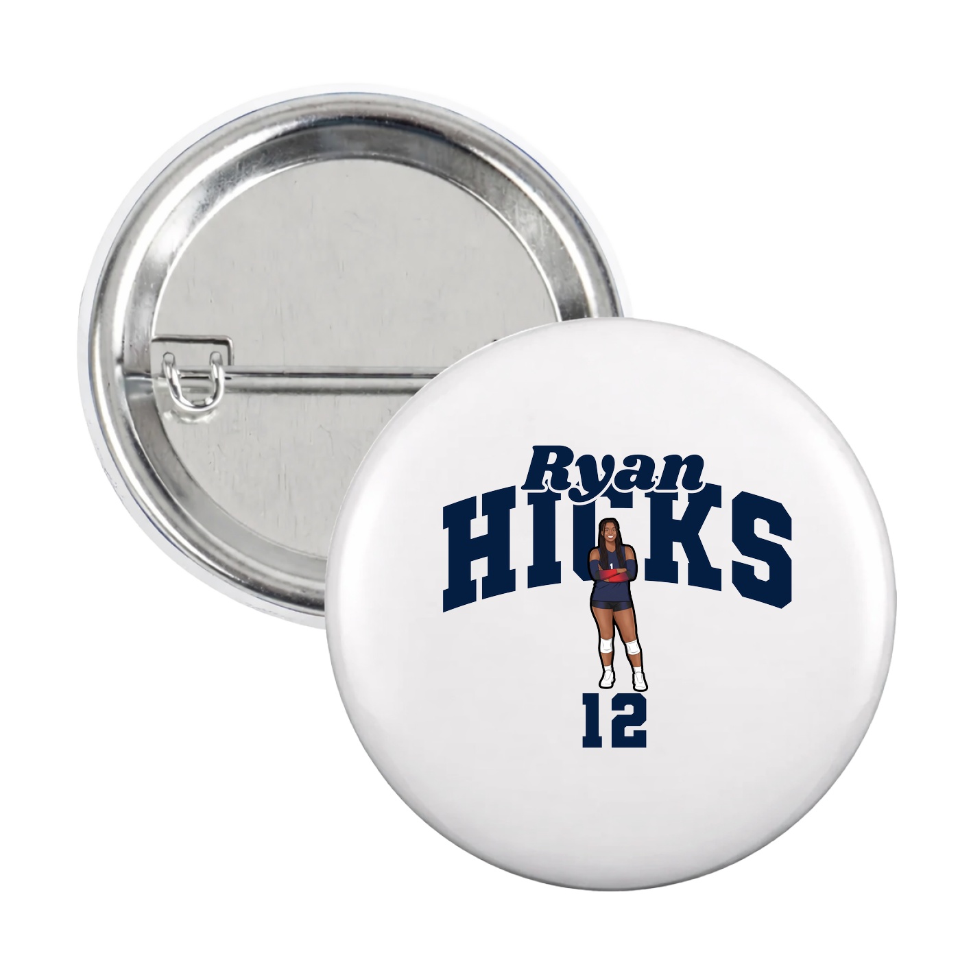 Game Day Button — Signature Arch in White