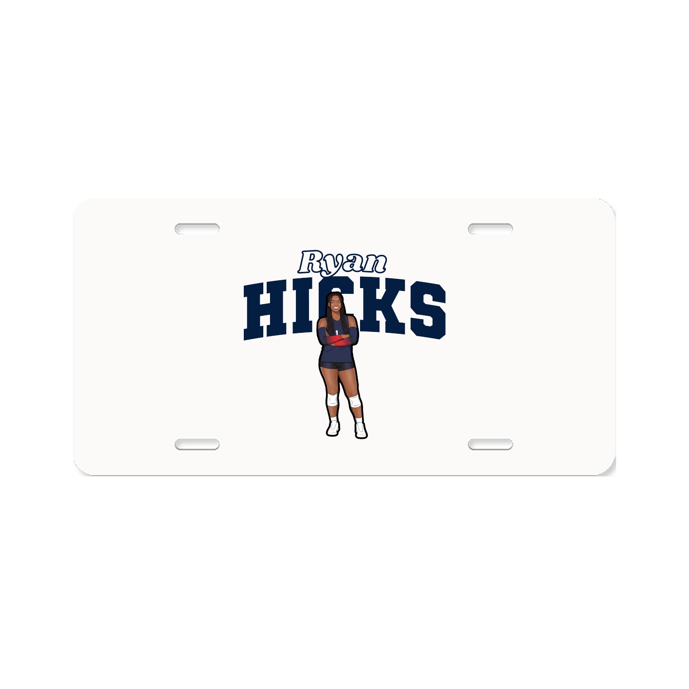 License Plate — Name Arch in Classic
