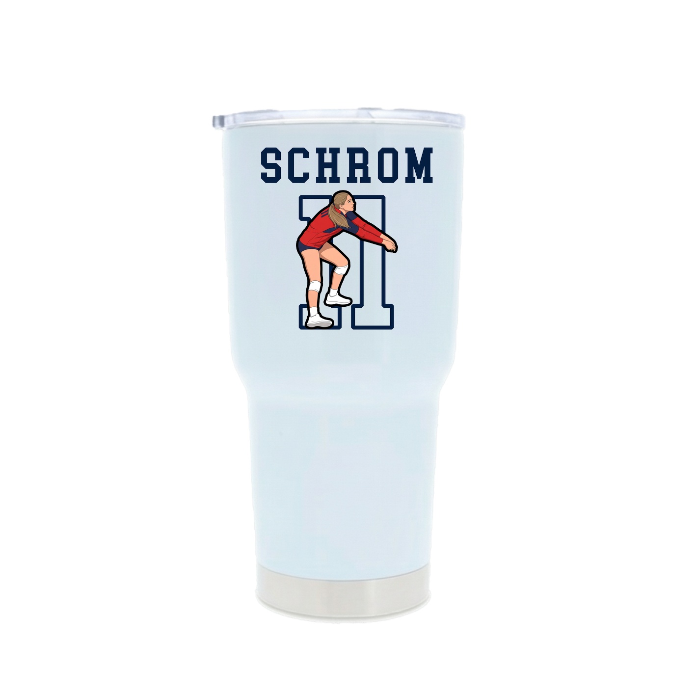30oz Stainless Steel Tumbler — Shirsey in White
