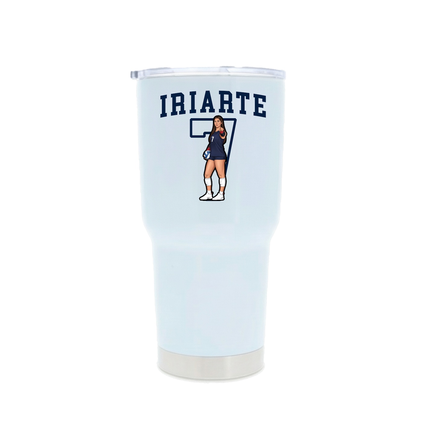 30oz Stainless Steel Tumbler — Shirsey in White