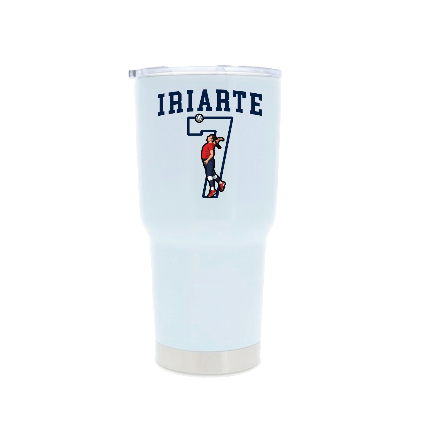 30oz Stainless Steel Tumbler — Shirsey in White