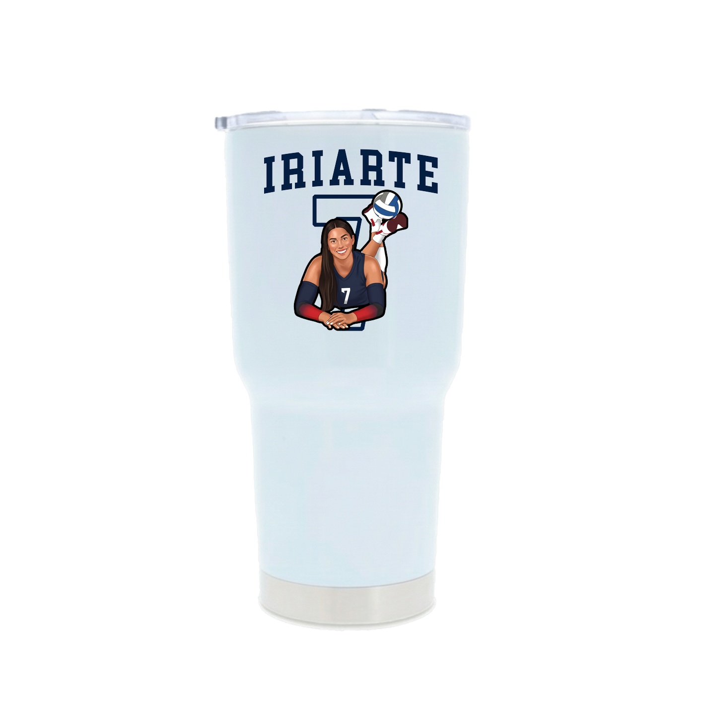 30oz Stainless Steel Tumbler — Shirsey in White